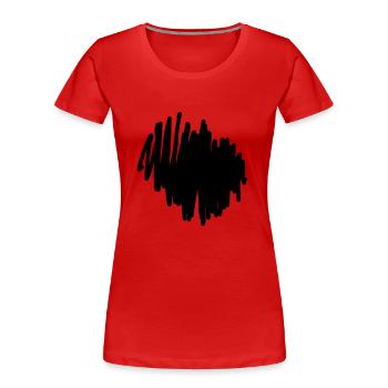 Scribble Gekritzel Hintergrund - T-shirt bio Premium Femme - bleu marine - Devant - Mia (176cm)