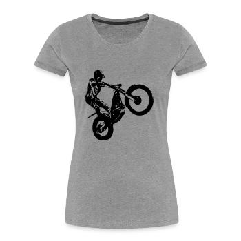 Trial - Frauen Premium Bio T-Shirt - Navy - Vorne - Mia (176cm)