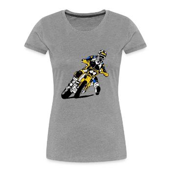Supermoto - Supermotard - Women's Premium Organic T-Shirt - navy - Front - Mia (176cm)