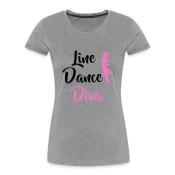 Line Dance Diva Line Dancing Musique Country Dicton - T-shirt bio Premium Femme - bleu marine - Devant - Mia (176cm)