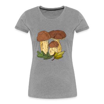 Pilze - Frauen Premium Bio T-Shirt - Navy - Vorne - Mia (176cm)