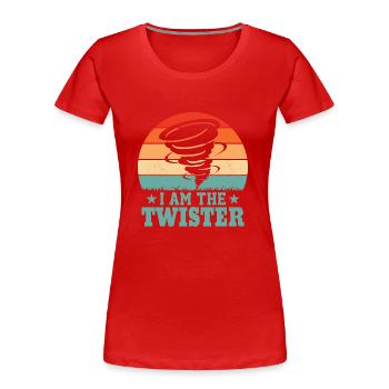 I Am The Twister Meteorologist Meteorology - Women's Premium Organic T-Shirt - navy - Front - Mia (176cm)