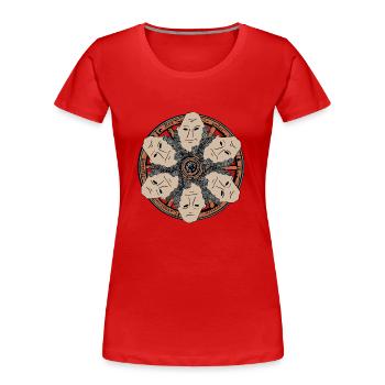 Wheel of Fortune - Frauen Premium Bio T-Shirt - Navy - Vorne - Mia (176cm)