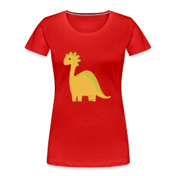 Mignon Yellow Dinosaur Gift Idea Baby Kids - T-shirt bio Premium Femme - bleu marine - Devant - Mia (176cm)