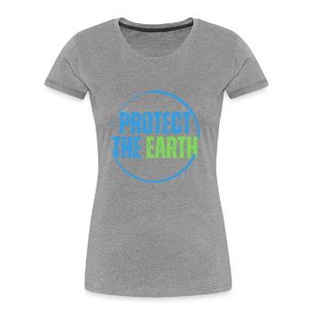 Protect the planet - Women's Premium Organic T-Shirt - navy - Front - Mia (176cm)