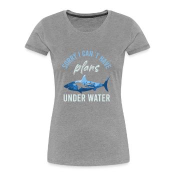 Tauchen Diving Taucherbrille Meer Sporttaucher - Frauen Premium Bio T-Shirt - Navy - Vorne - Mia (176cm)