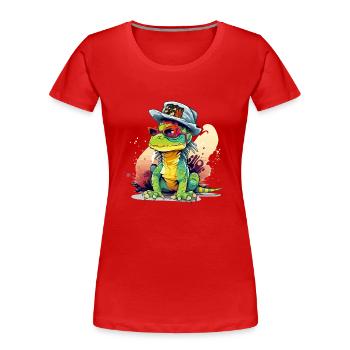 Kijo der Streuer - Frauen Premium Bio T-Shirt - Navy - Vorne - Mia (176cm)