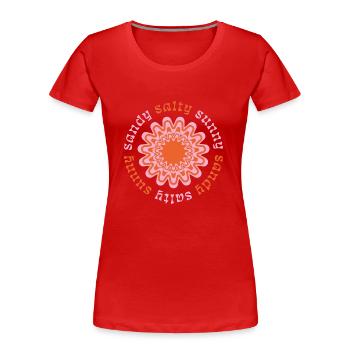 Sommer - Frauen Premium Bio T-Shirt - Navy - Vorne - Mia (176cm)