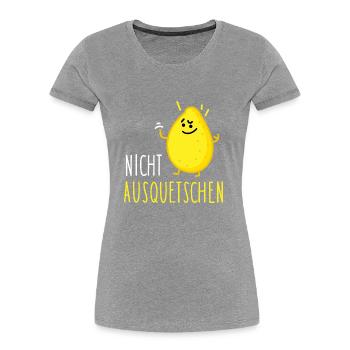 Rebellion einer Zitrone - Frauen Premium Bio T-Shirt -  - Vorne - Mia (176cm)