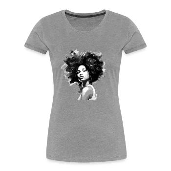 Artistic Black and White - Women's Premium Organic T-Shirt - navy - Front - Mia (176cm)