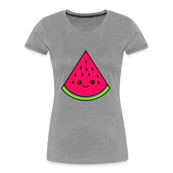 melone lustig - Frauen Premium Bio T-Shirt - Navy - Vorne - Mia (176cm)