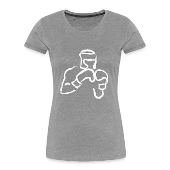 Boxer - Frauen Premium Bio T-Shirt - Navy - Vorne - Mia (176cm)