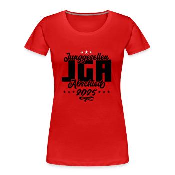 Enterrement de vie de garçon enterrement de vie de garçon 2025 - T-shirt bio Premium Femme - bleu marine - Devant - Mia (176cm)