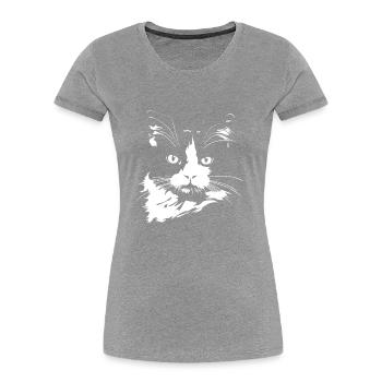 Chat, Motif De Chat - T-shirt bio Premium Femme -  - Devant - Mia (176cm)
