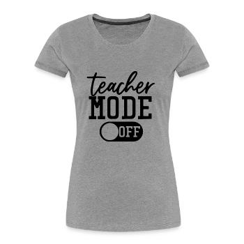 Enseignant, école primaire, enseignement primaire, diplôme d’enseignant - T-shirt bio Premium Femme - bleu marine - Devant - Mia (176cm)
