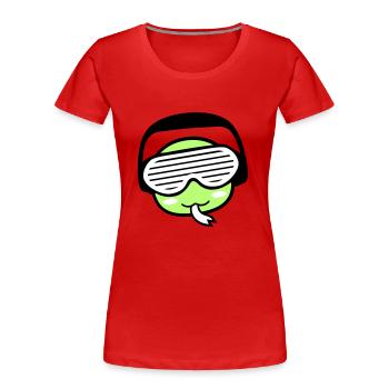Coole DJ Schlange Gesicht Tier Kopf Musik Party - Women's Premium Organic T-Shirt - navy - Front - Mia (176cm)