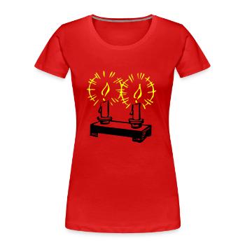 Bougies 02 - T-shirt bio Premium Femme - bleu marine - Devant - Mia (176cm)
