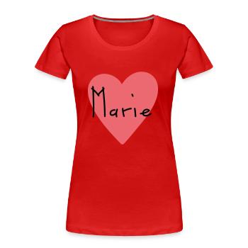 Prénom Marie Gift - T-shirt bio Premium Femme - bleu marine - Devant - Mia (176cm)