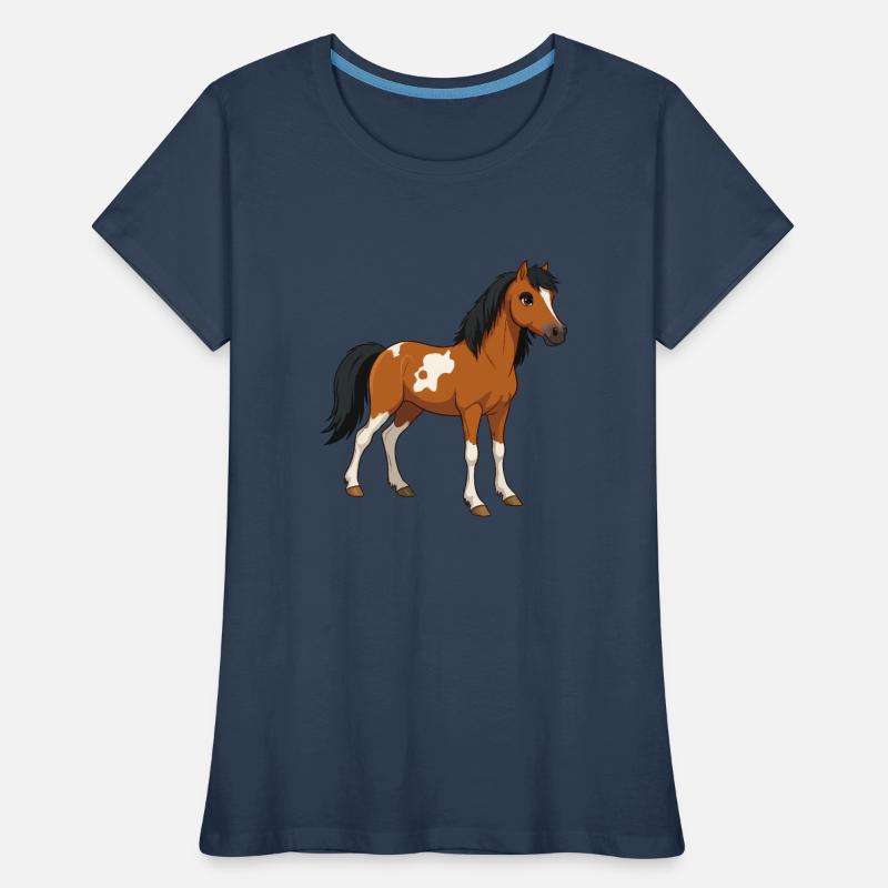 Pferd klein echt Frauen Premium Bio T-Shirt