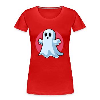 Fantôme mignon effrayant - T-shirt bio Premium Femme - bleu marine - Devant - Mia (176cm)