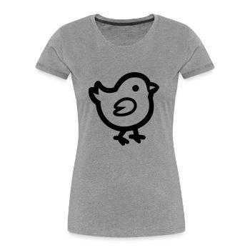poussin - T-shirt bio Premium Femme - bleu marine - Devant - Mia (176cm)