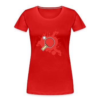 Tischtennis Geschenk Tischtennisspieler - Frauen Premium Bio T-Shirt -  - Vorne - Mia (176cm)