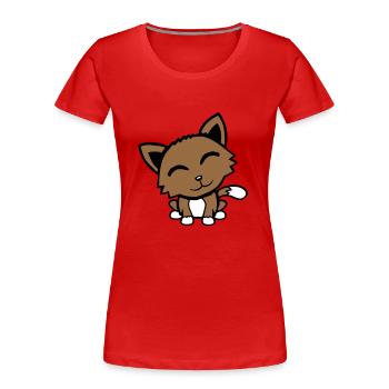 Cat Pet Animal Cute Little Kitten Friendly - Women's Premium Organic T-Shirt - navy - Front - Mia (176cm)