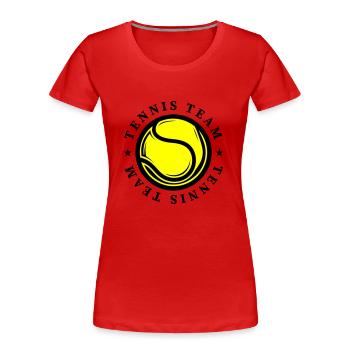 Tennis Team Sport - Frauen Premium Bio T-Shirt - Navy - Vorne - Mia (176cm)
