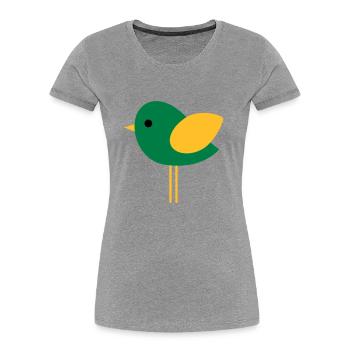Vogel - Frauen Premium Bio T-Shirt - Navy - Vorne - Mia (176cm)