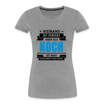 Funshirt Koch - Frauen Premium Bio T-Shirt - Navy - Vorne - Mia (176cm)