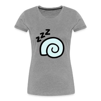 Sleeping snail - Women's Premium Organic T-Shirt - navy - Front - Mia (176cm)