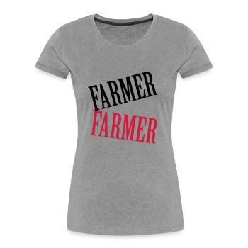 Farmer - T-shirt bio Premium Femme - bleu marine - Devant - Mia (176cm)