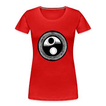 Yin Yang Sign Symbol Peace Happiness Vector 12 - Women's Premium Organic T-Shirt - navy - Front - Mia (176cm)