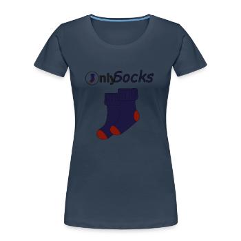 Only Socks - Women's Premium Organic T-Shirt - navy - Front - Mia (176cm)