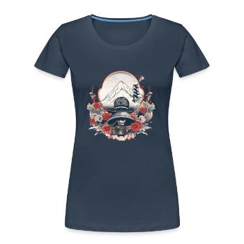 Vintage mountain - Women's Premium Organic T-Shirt - navy - Front - Mia (176cm)