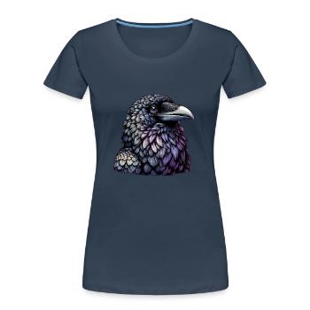 Mystic Raven Art - Women's Premium Organic T-Shirt - navy - Front - Mia (176cm)