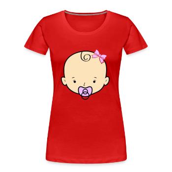 Bébé - T-shirt bio Premium Femme - bleu marine - Devant - Mia (176cm)