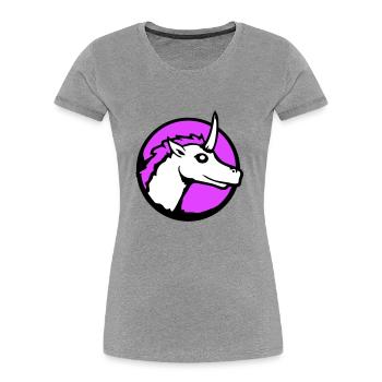 Einhorn Pink Süß Hübsch Freundlich Cartoon Pferd - Frauen Premium Bio T-Shirt - Navy - Vorne - Mia (176cm)
