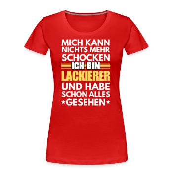 Peintre non choquable - T-shirt bio Premium Femme - bleu marine - Devant - Mia (176cm)