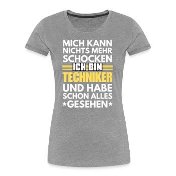 Nicht schockbarer Techniker - Frauen Premium Bio T-Shirt - Navy - Vorne - Mia (176cm)