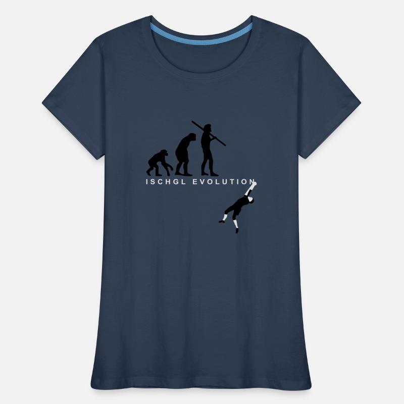 Evolution Bergsteiger Frauen Premium Bio T-Shirt