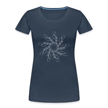 Isabel Name Mandala - Women's Premium Organic T-Shirt - navy - Front - Mia (176cm)