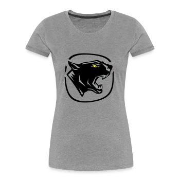 panther - Frauen Premium Bio T-Shirt - Navy - Vorne - Mia (176cm)