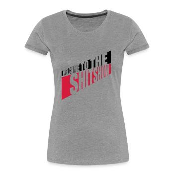 Cheeky Welcome Shitshow - Women's Premium Organic T-Shirt - navy - Front - Mia (176cm)