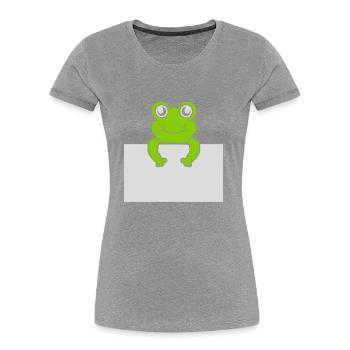 Present text Comic Frog - Women's Premium Organic T-Shirt - navy - Front - Mia (176cm)