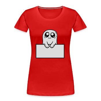 Ghost Shows Shield Cartoon - Women's Premium Organic T-Shirt - navy - Front - Mia (176cm)