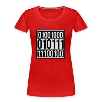 Binär Code Programm Sprache - Frauen Premium Bio T-Shirt - Navy - Vorne - Mia (176cm)