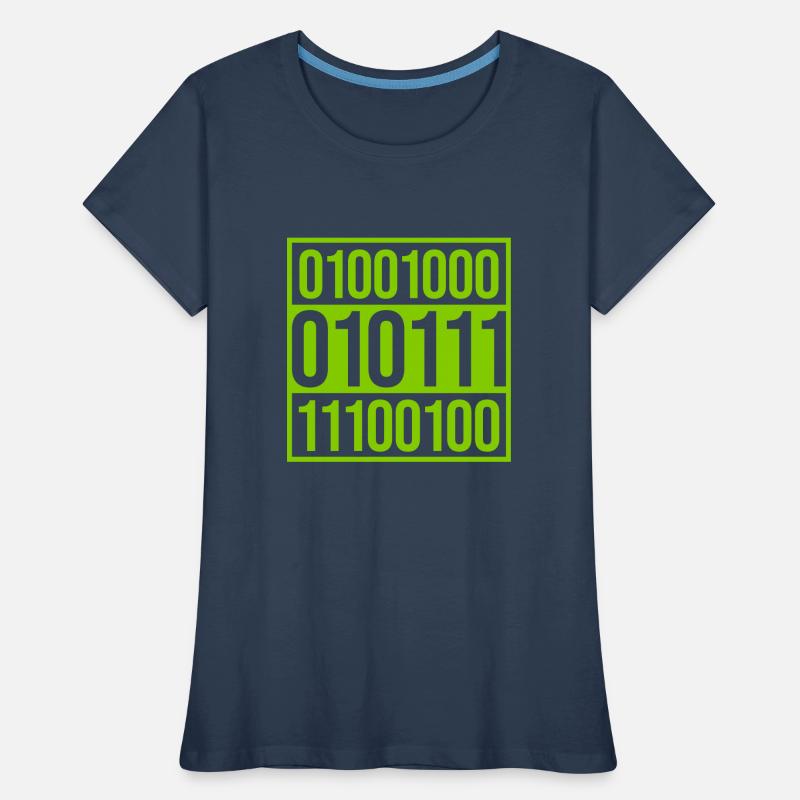 Binär Code Programm Sprache Frauen Premium Bio T-Shirt