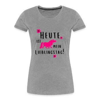 Heute ist mein Lieblingstag! - Frauen Premium Bio T-Shirt - Navy - Vorne - Mia (176cm)