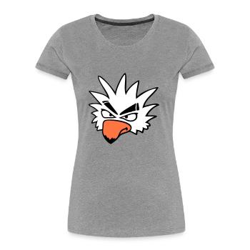 perroquet blanc oiseau regarde méchant cool sérieux bande dessinée - T-shirt bio Premium Femme - bleu marine - Devant - Mia (176cm)
